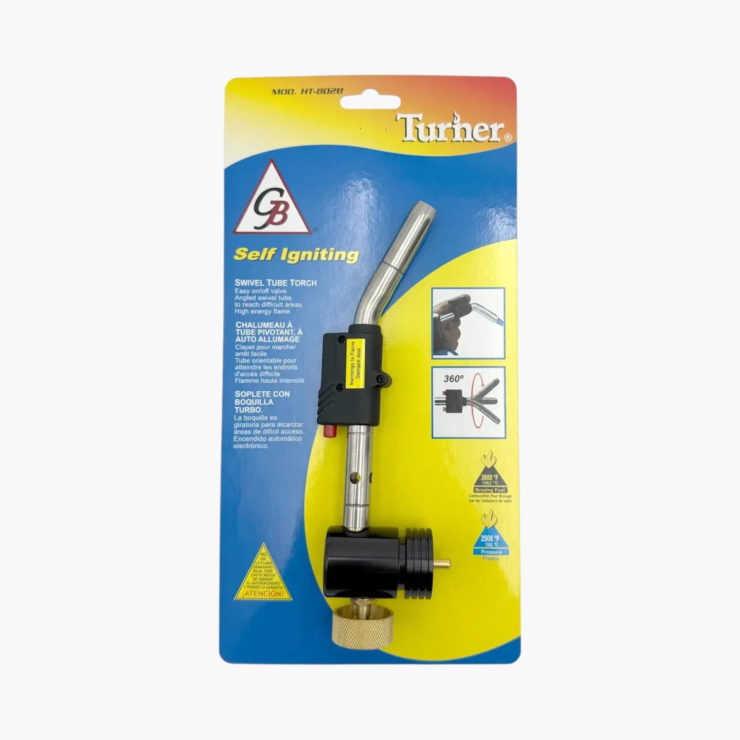Soplete Gas Encendido Automático Grupo Barreto HTGB-802B Llama Ajustable