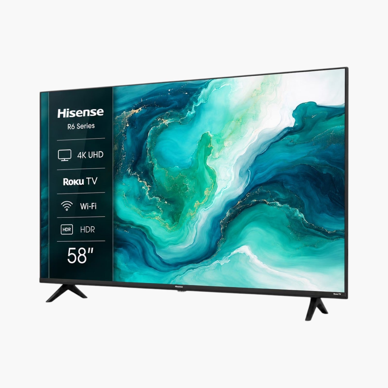 Smart TV de 58 pulgadas con resolución 4K Ultra HD y sistema operativo Roku TV