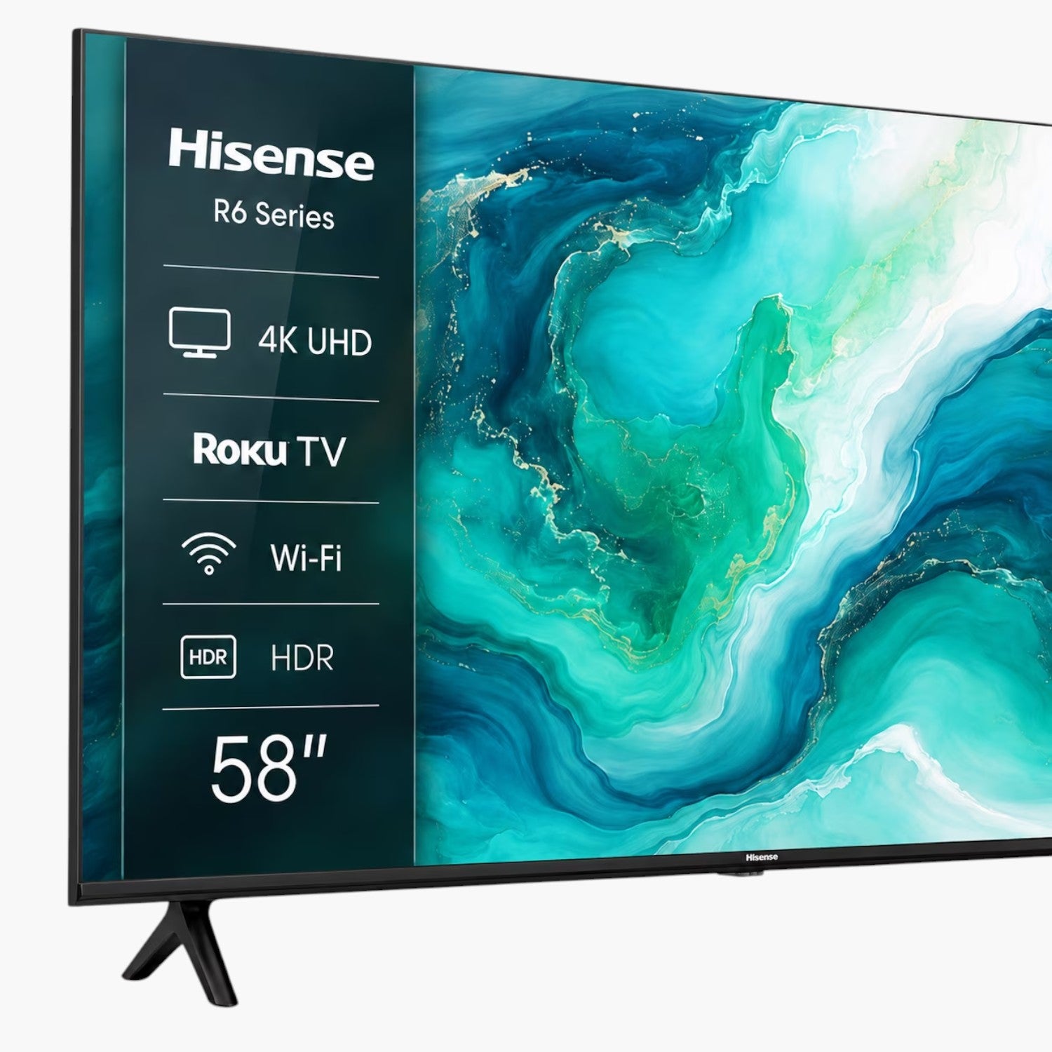Smart TV de 58 pulgadas con resolución 4K Ultra HD y sistema operativo Roku TV