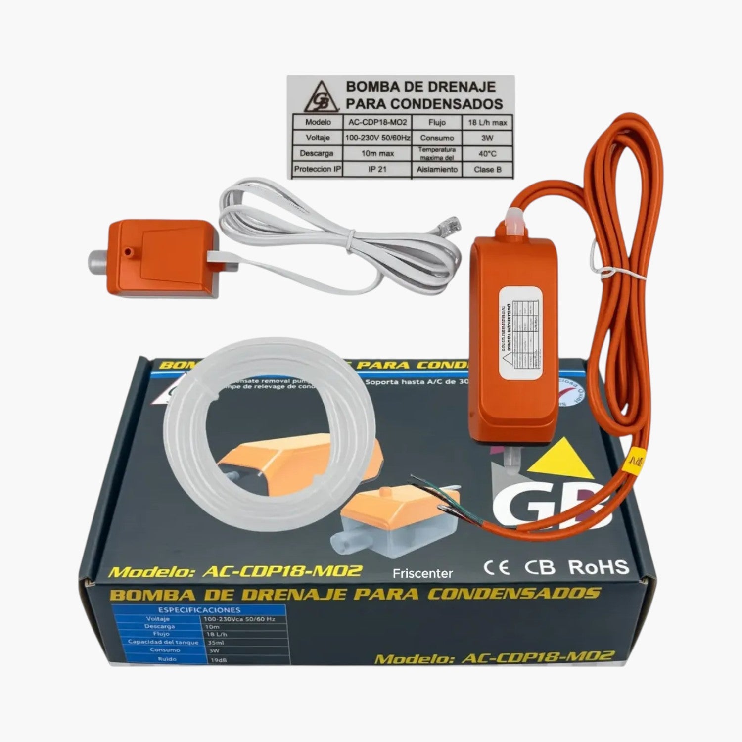 Bomba de Absorcion de Condensados Naranja V Dual - AC-CDP18-M02