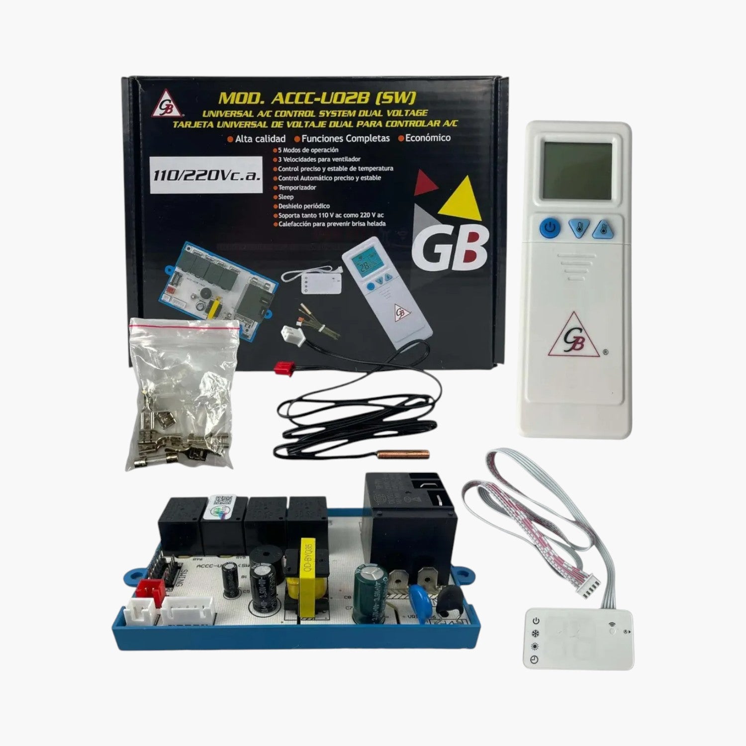 Tarjeta Universal De Control Para A/C de 1 a 2 toneladas 110/220V -ACCC-U02B