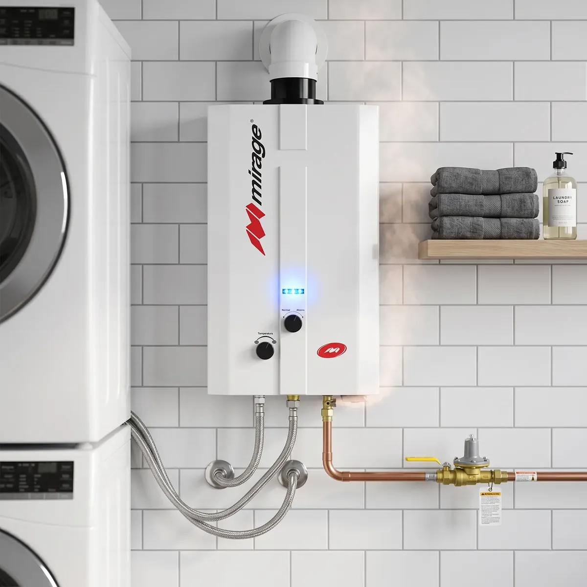 Boiler De Paso Mirage 6L (Gas LP) + Kit Instalación