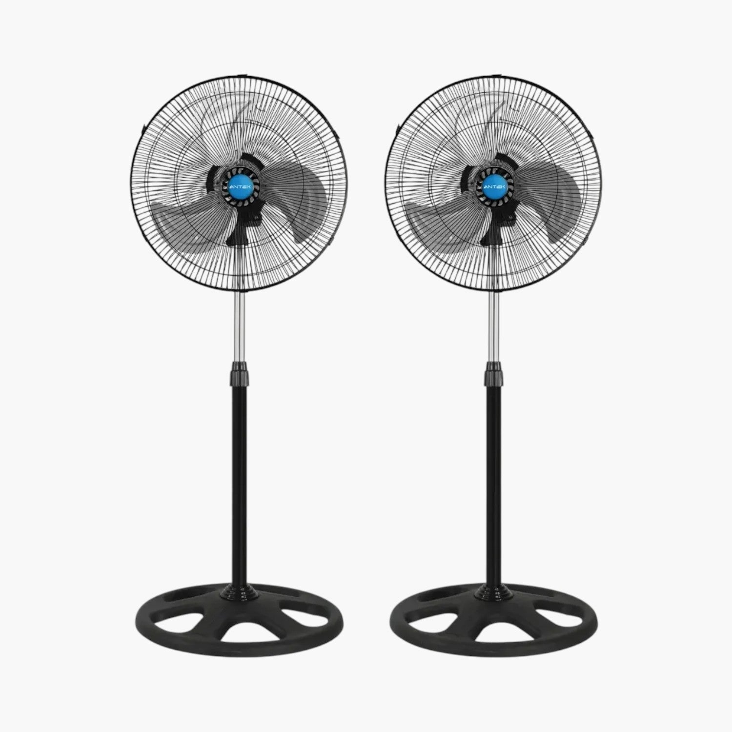 Kit De 2 Ventiladores 18in, 85w Antek, 3 Aspas Metalicas Estructura Negro Aspas Plateado Diámetro 45.72 Cm Material De Las Aspas Metal