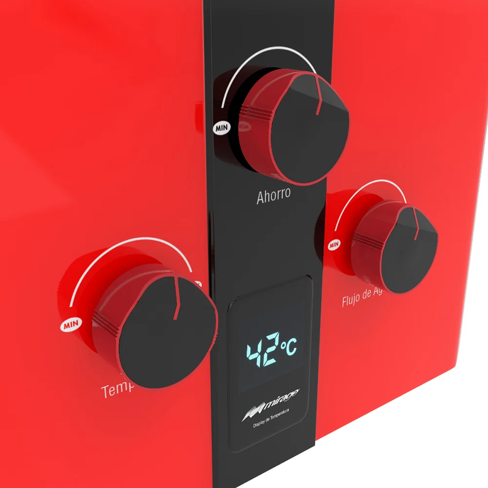 Calentador De Agua A Gas LP Mirage Flux 6l Rojo