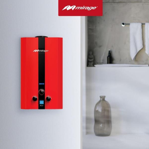 Calentador De Agua A Gas LP Mirage Flux 6l Rojo