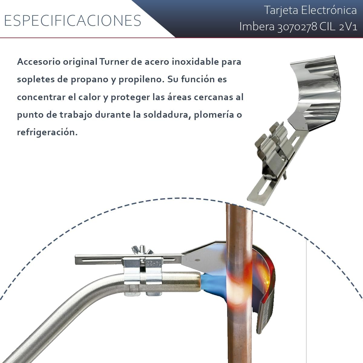 Reflector De Calor Para Boquillas Y Sopletes HE-REF Turner