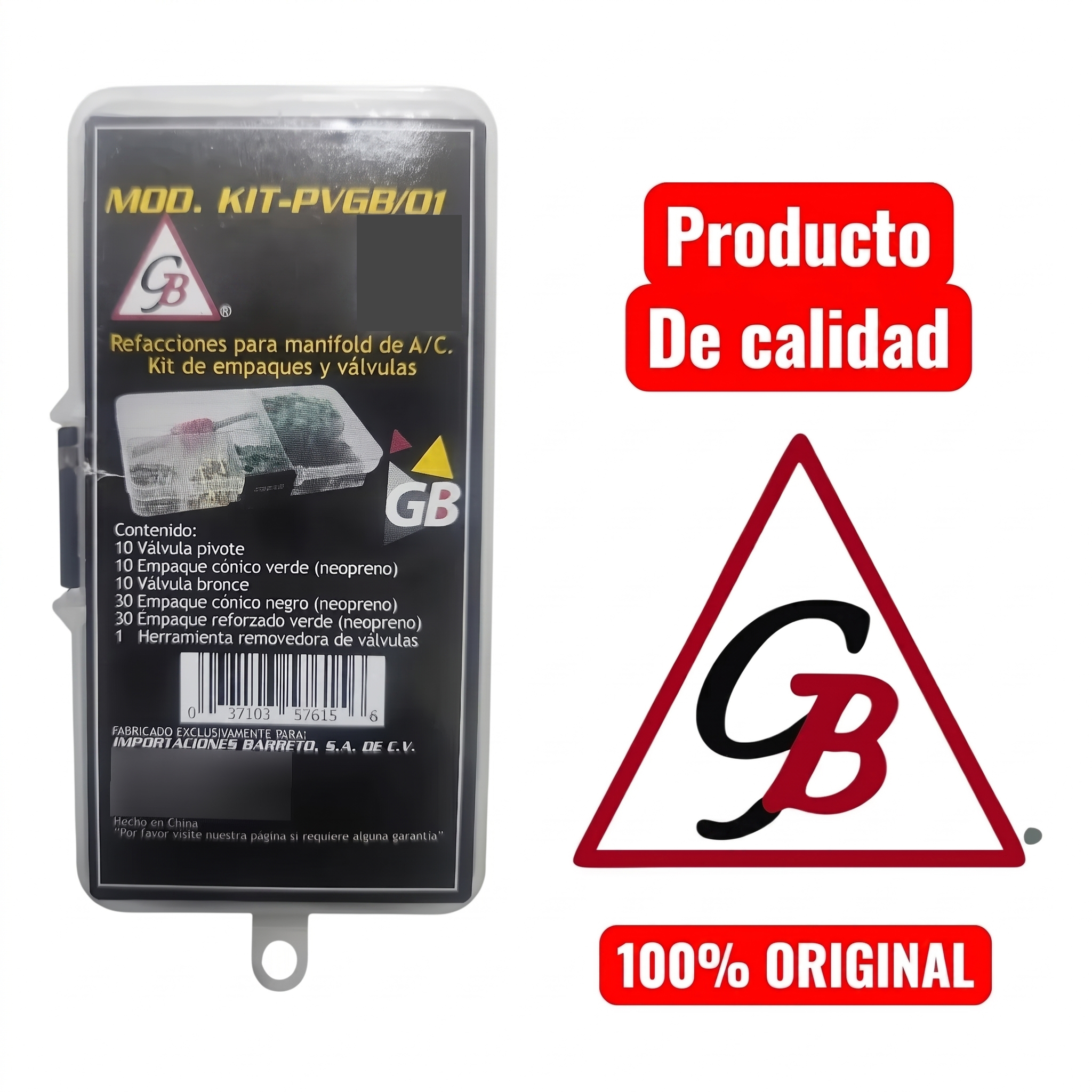 Kit de Empaques y Válvulas para Manifold GB KIT-PVGB/01