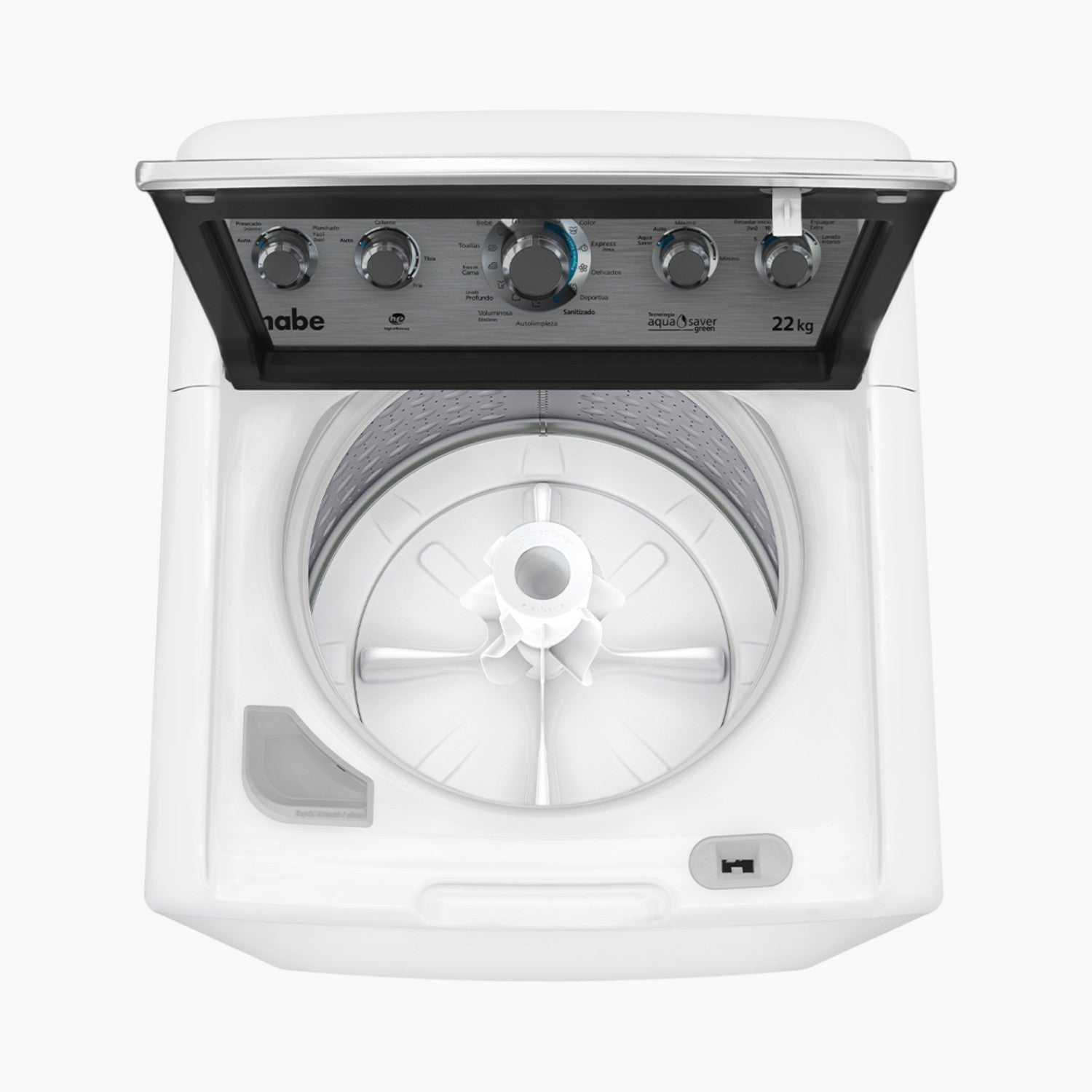 Lavadora Automática Aqua Saver Green High Efficiency 22 kg Blanca con Sanitizado Mabe - LMA72215WBAB1