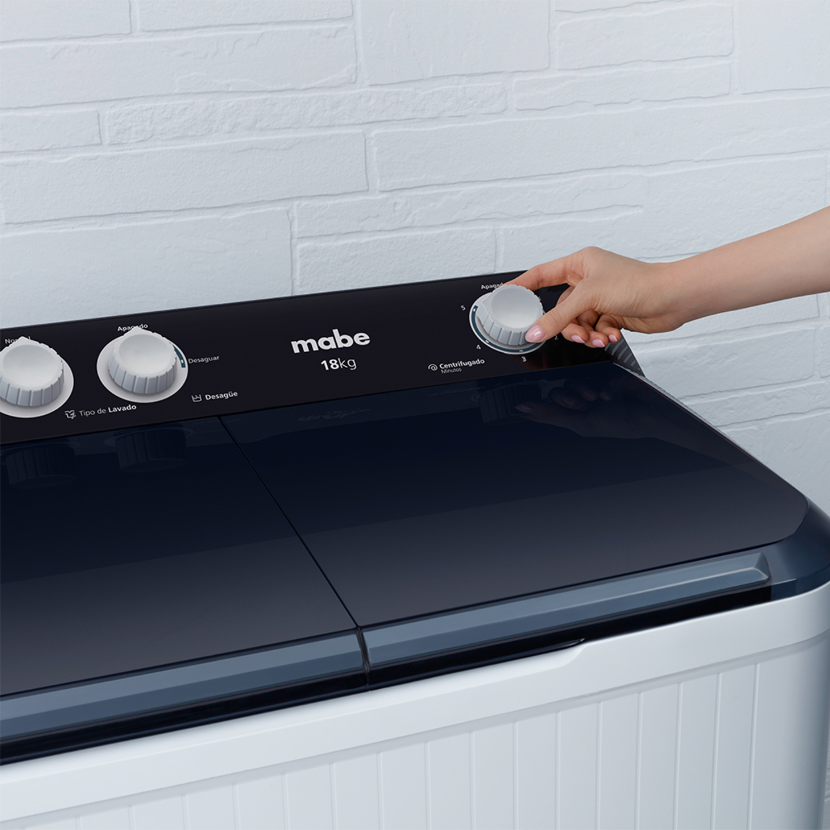 Lavadora Semi-Automática 18 kg Blanca Mabe - LMDX8124HBAB0