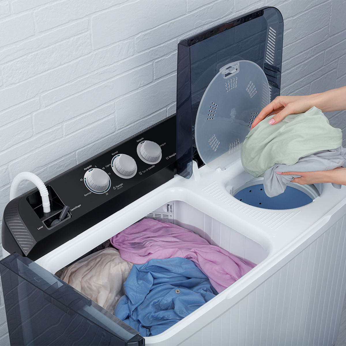 Lavadora Semi-Automática 18 kg Blanca Mabe - LMDX8124HBAB0
