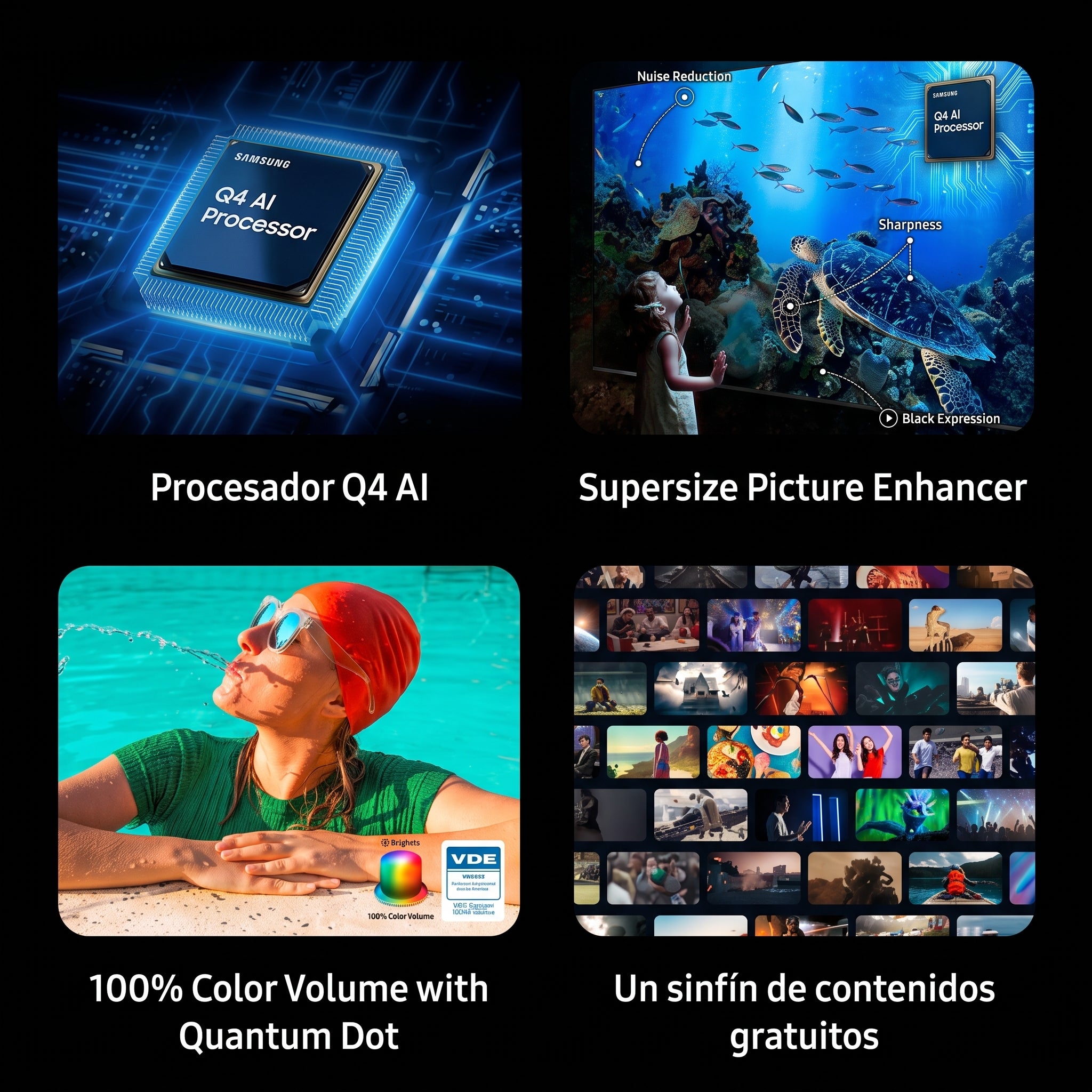 Samsung 98 pulgadas Clase QN7F Series QLED 4K UHD Vision AI Smart TV con HDR, Motion Xcelerator + cable HDMI + paquete de transmisión + protección CPS de 12 meses