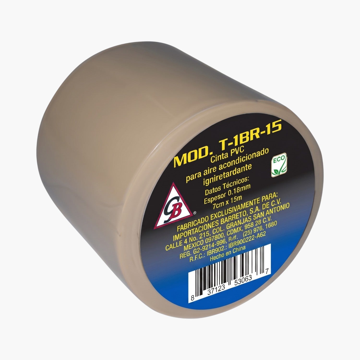 Cinta PVC para Aire Acondicionado 0.18mm x 15mts - T-18R-15