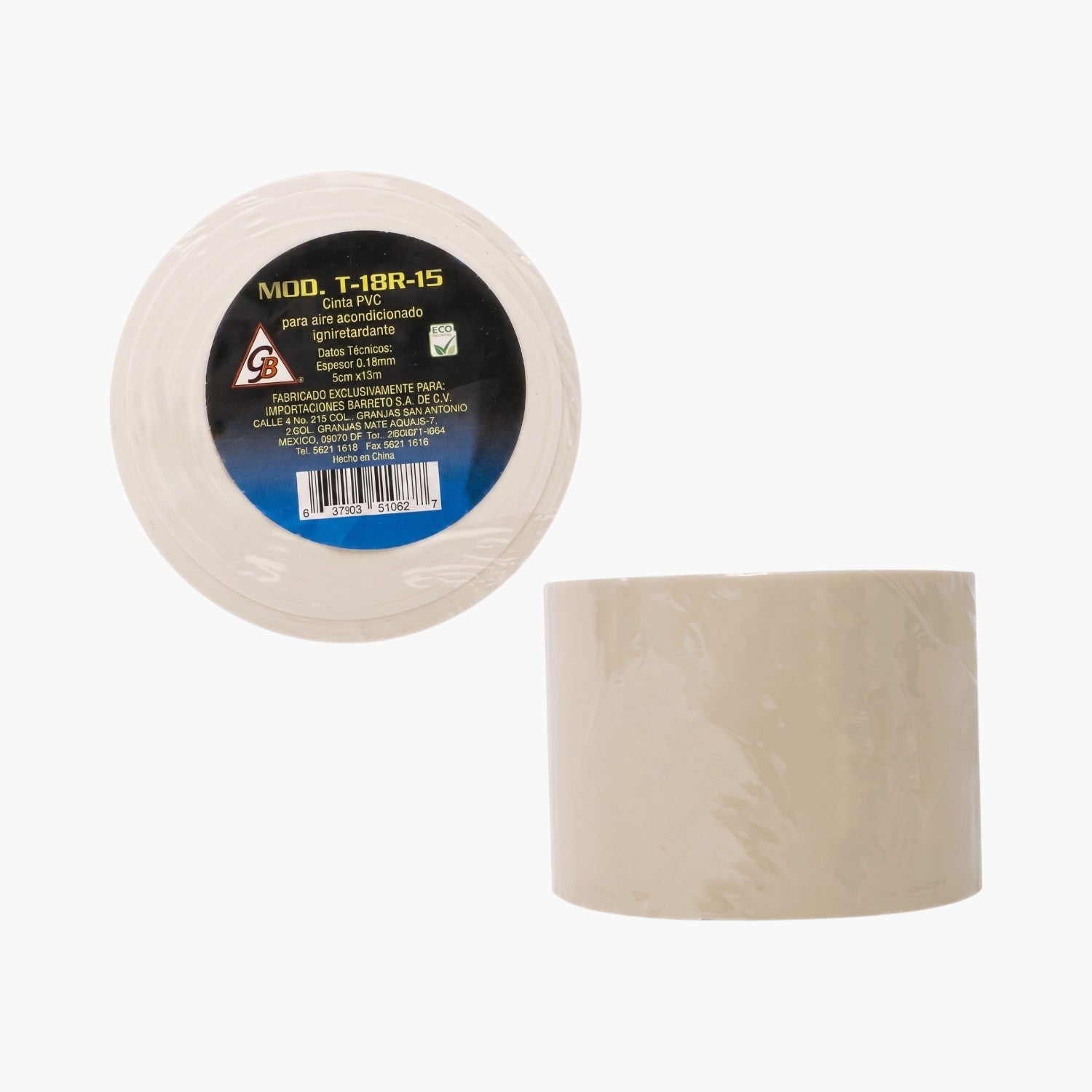 Cinta PVC para Aire Acondicionado 0.18mm x 15mts - T-18R-15