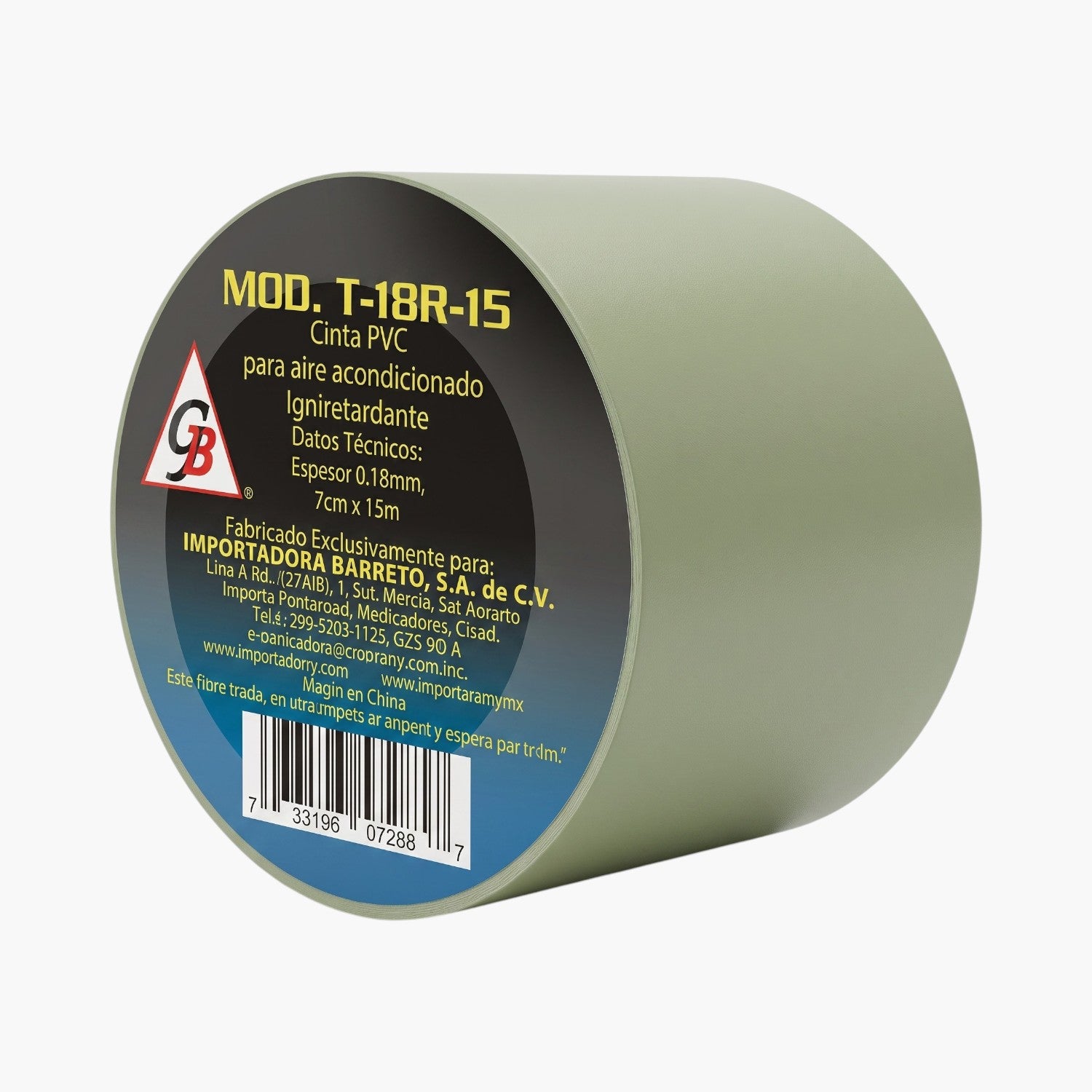 Cinta PVC para Aire Acondicionado 0.18mm x 15mts - T-18R-15