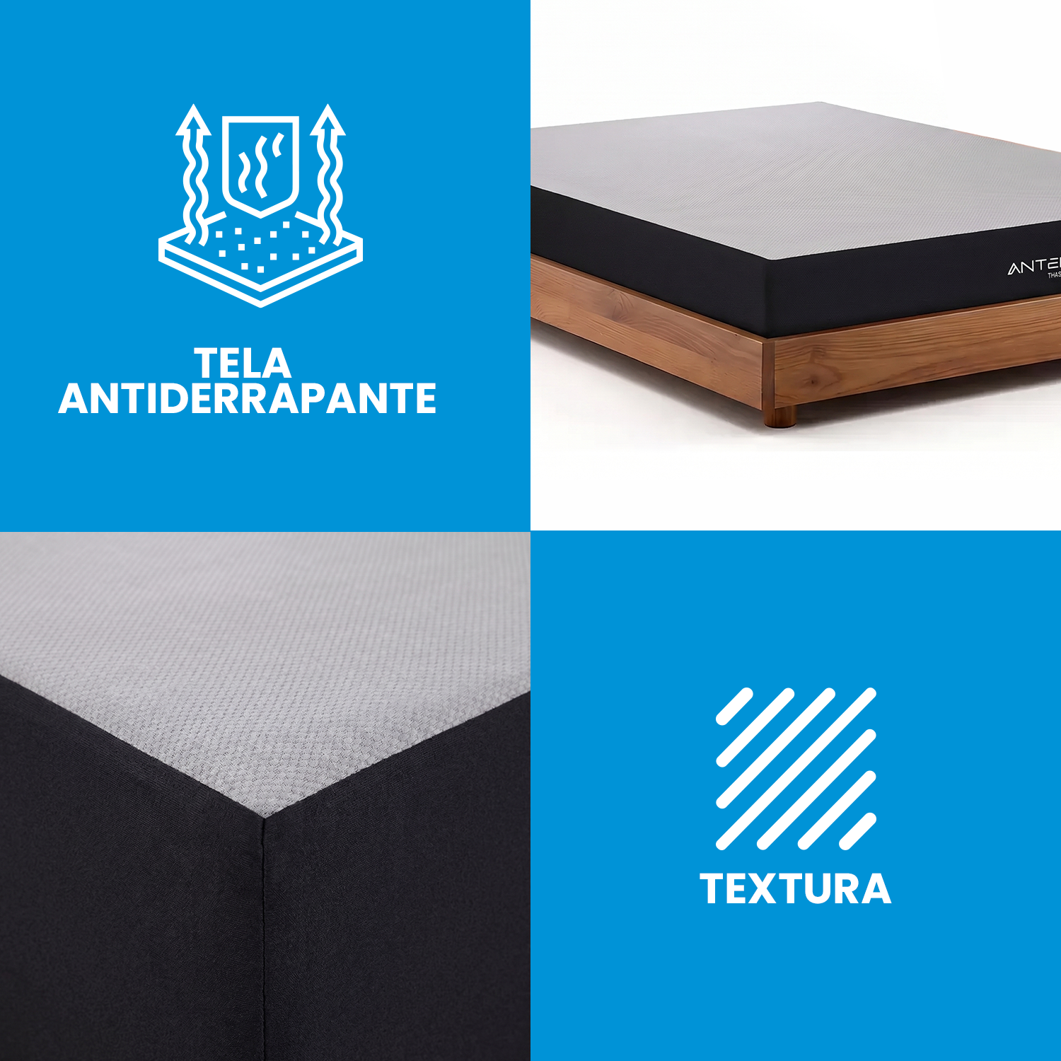 Colchón Matrimonial Caja Ortopédico Antek Memoryfoam Thassia