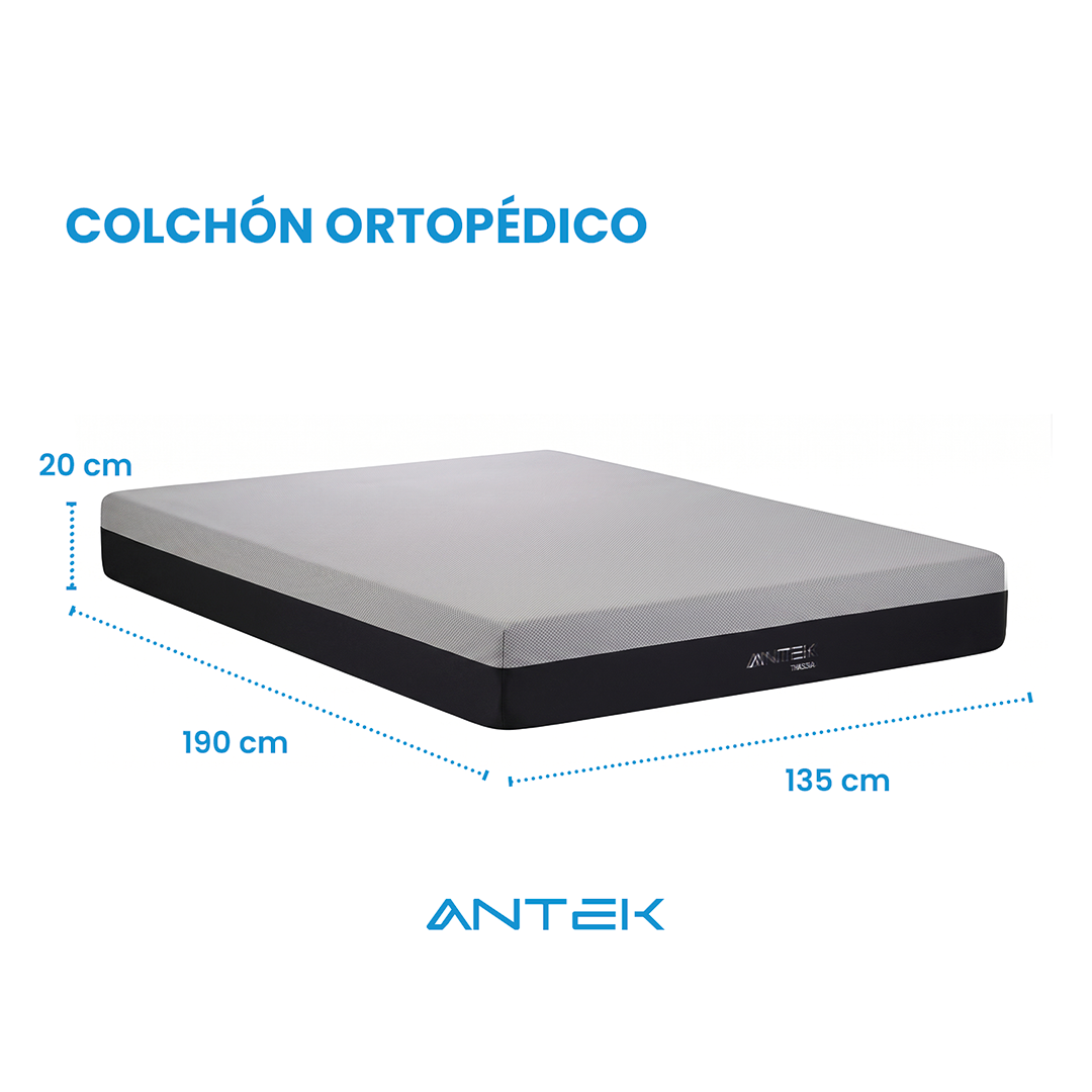 Colchón Matrimonial Caja Ortopédico Antek Memoryfoam Thassia