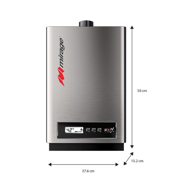 Calentador de agua instantáneo 16 l/min gas lp para 2 servicios MBF16AF