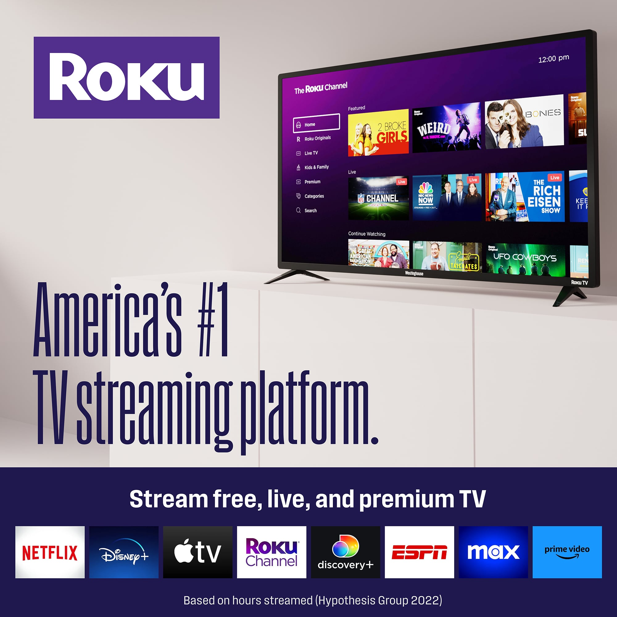 Pantalla Smart TV Hisense 40 Pulgadas Full HD Roku 40H4030F4
